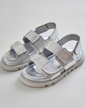 SILVERY SANDALS